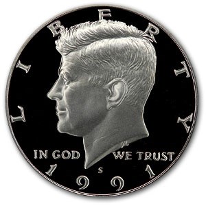 1991-S Kennedy Half Dollar Gem Proof