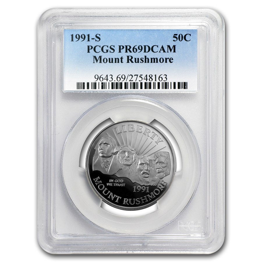 1991-S Mount Rushmore 1/2 Dollar Clad Commem PR-69 PCGS