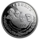 1991-S Mount Rushmore $1 Silver Commem Proof (w/Box & COA)