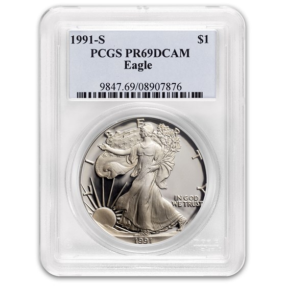 1991-S Proof American Silver Eagle PR-69 PCGS 1991-S Proof American Silver Eagle PR-69 PCGS