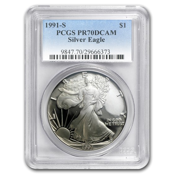 1991-S Proof American Silver Eagle PR-70 PCGS 1991-S Proof American Silver Eagle PR-70 PCGS