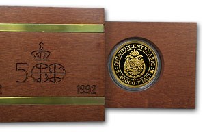 1991 Spain Proof Gold 40000 Pesetas Imperial Eagle 1991 Spain Proof Gold 40000 Pesetas Imperial Eagle