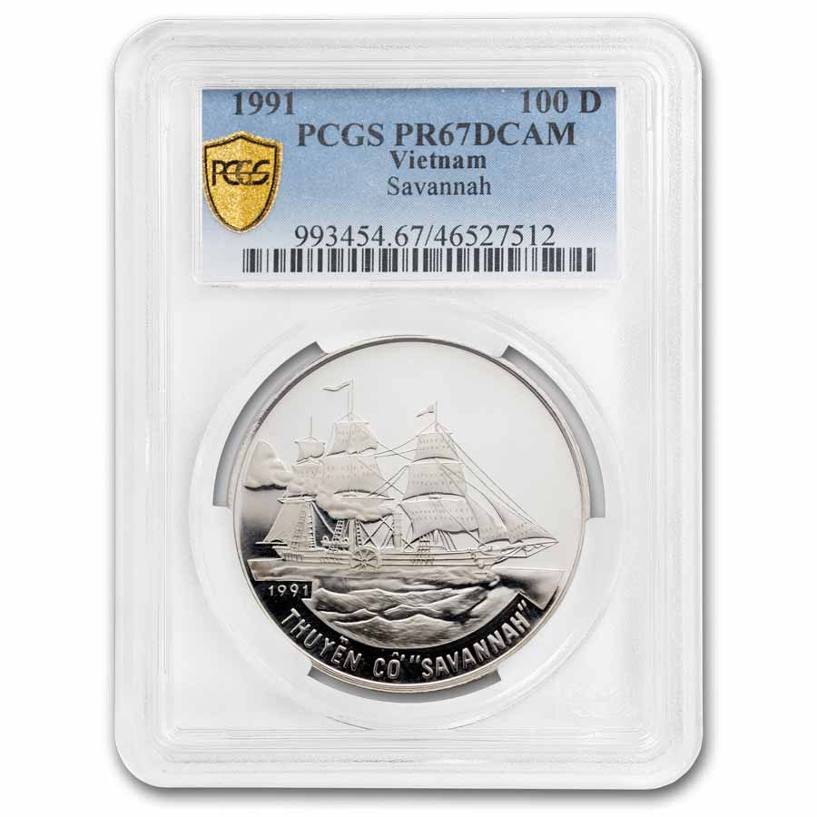 1991 Vietnam Proof Silver 100 Dong Savannah PR-67 PCGS | eBay