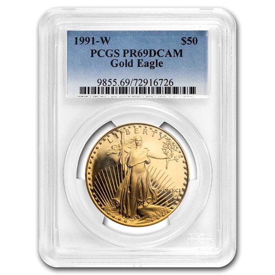 1991-W 1 oz Proof American Gold Eagle PR-69 DCAM PCGS 1991-W 1 oz Proof American Gold Eagle PR-69 DCAM PCGS