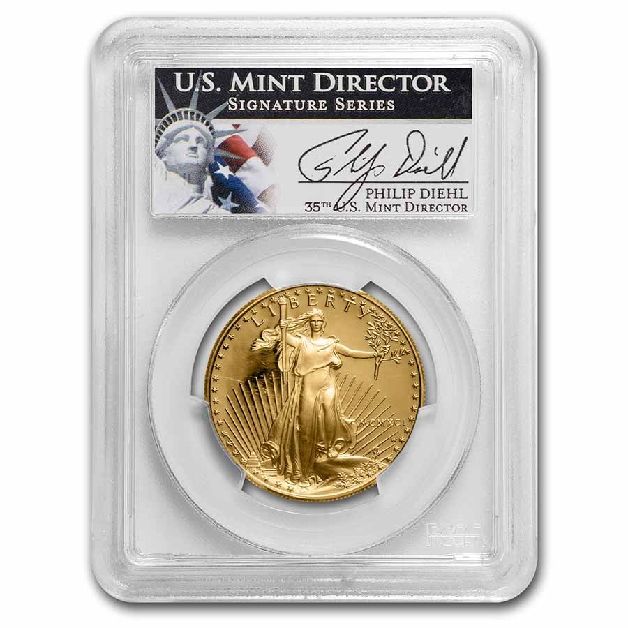 1991-W 1 oz Proof Gold Eagle PR-69 DCAM PCGS (Diehl Signed)
