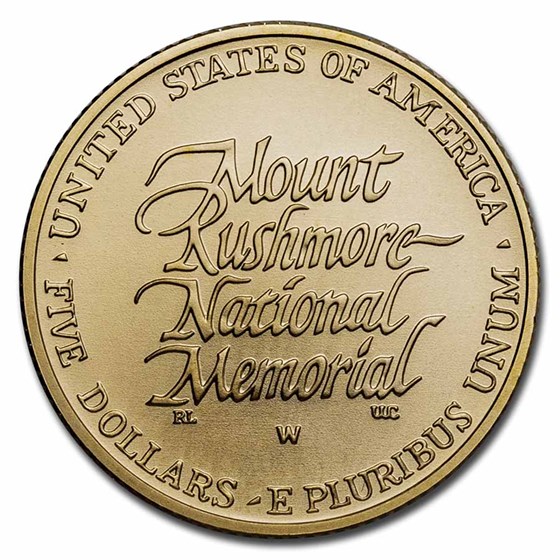 1991-W Gold $5 Commem Mount Rushmore BU (w/Box & COA) 1991-W Gold $5 Commem Mount Rushmore BU (w/Box & COA)
