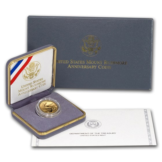 1991-W Gold $5 Commem Mount Rushmore Proof (w/Box & COA) 1991-W Gold $5 Commem Mount Rushmore Proof (w/Box & COA)