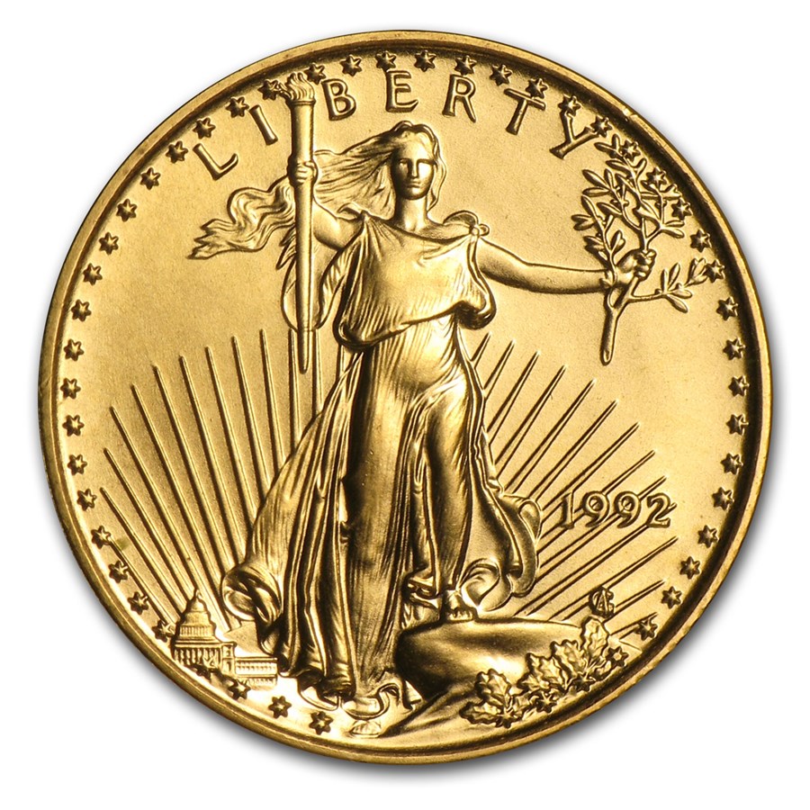 1992 1/10 oz American Gold Eagle BU