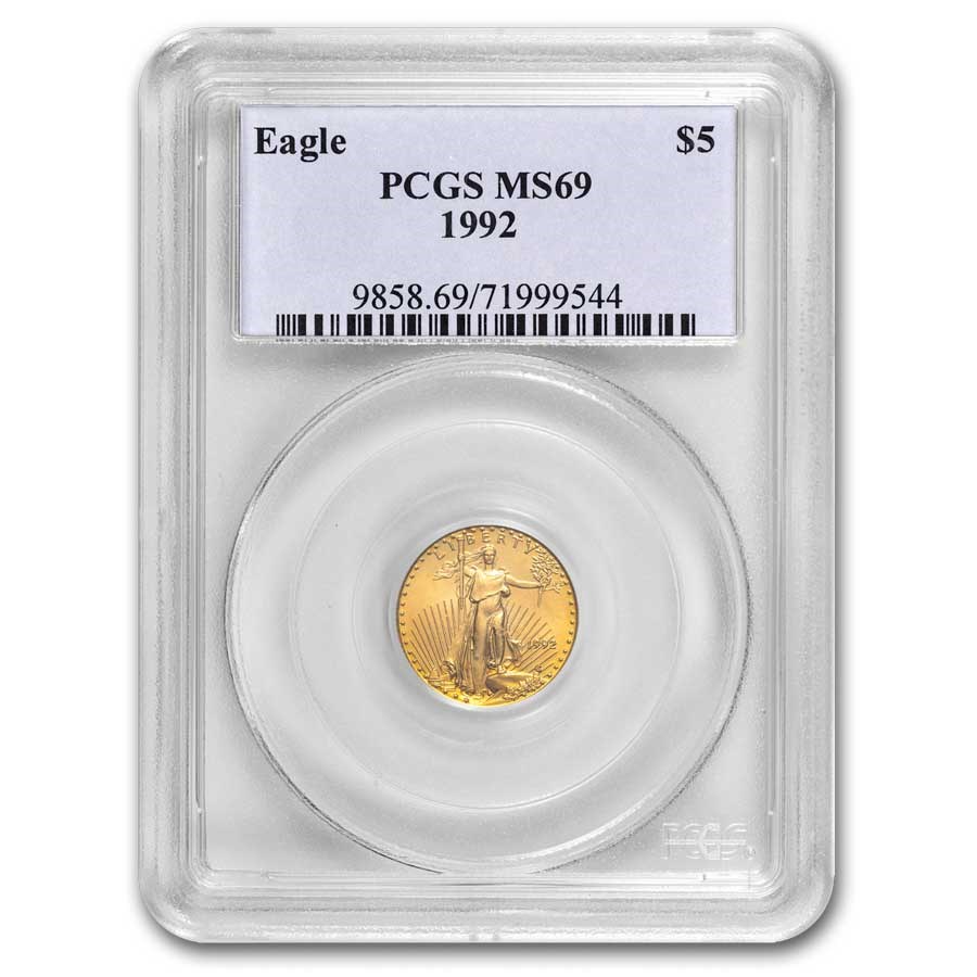 1992 1/10 oz American Gold Eagle MS-69 PCGS
