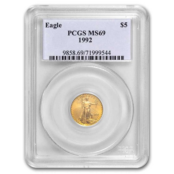 1992 1/10 oz American Gold Eagle MS-69 PCGS 1992 1/10 oz American Gold Eagle MS-69 PCGS