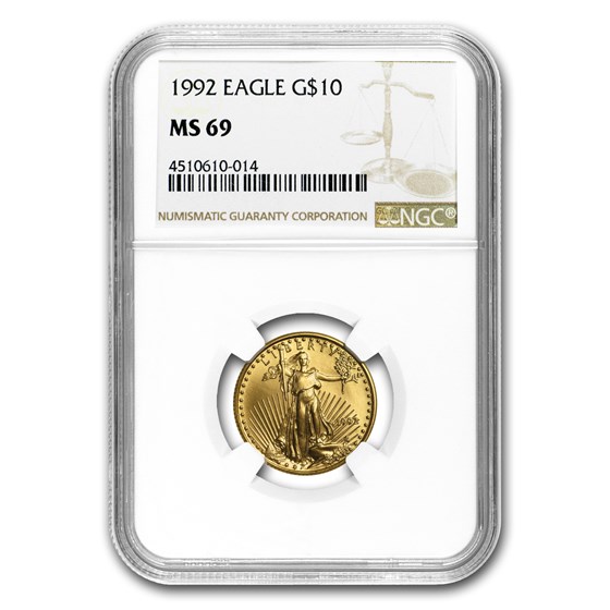 1992 1/4 oz American Gold Eagle MS-69 NGC 1992 1/4 oz American Gold Eagle MS-69 NGC