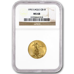 1992 1/4 oz Gold American Eagle MS-68 NGC 1992 1/4 oz Gold American Eagle MS-68 NGC
