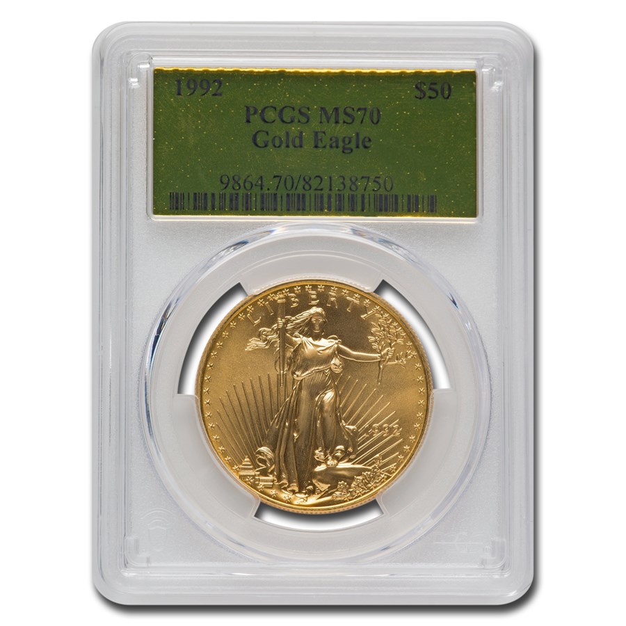 1992 1 oz American Gold Eagle MS-70 PCGS (Gold Label)