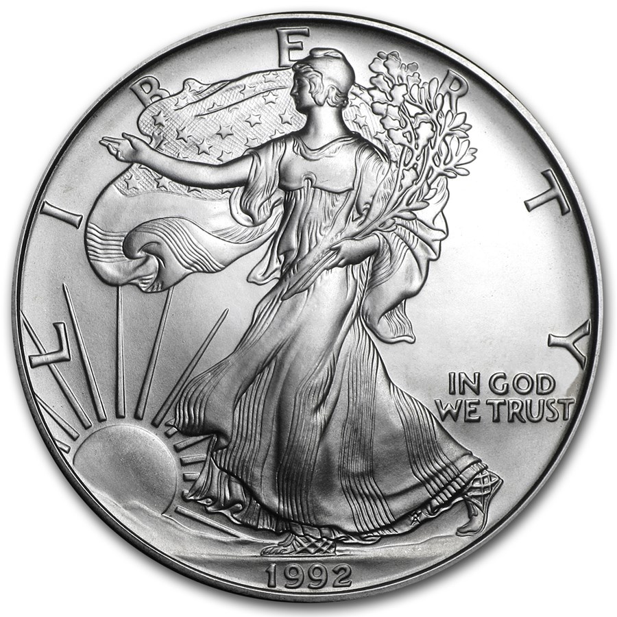 1992 1 oz American Silver Eagle BU
