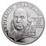 1992 1 oz Silver Ben Franklin Firefighters Medal Proof (Capsule)