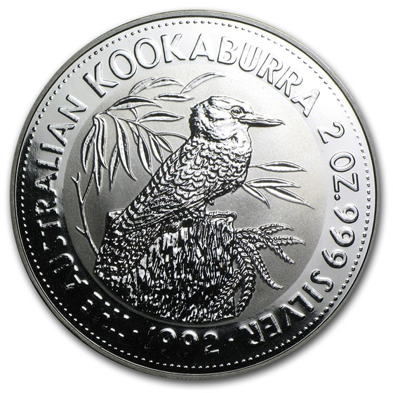 1992 2 oz Silver Australian Kookaburra (Light Abrasions) 1992 2 oz Silver Australian Kookaburra (Light Abrasions)