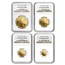 1992 4-Coin Proof American Gold Eagle Set PF-70 NGC