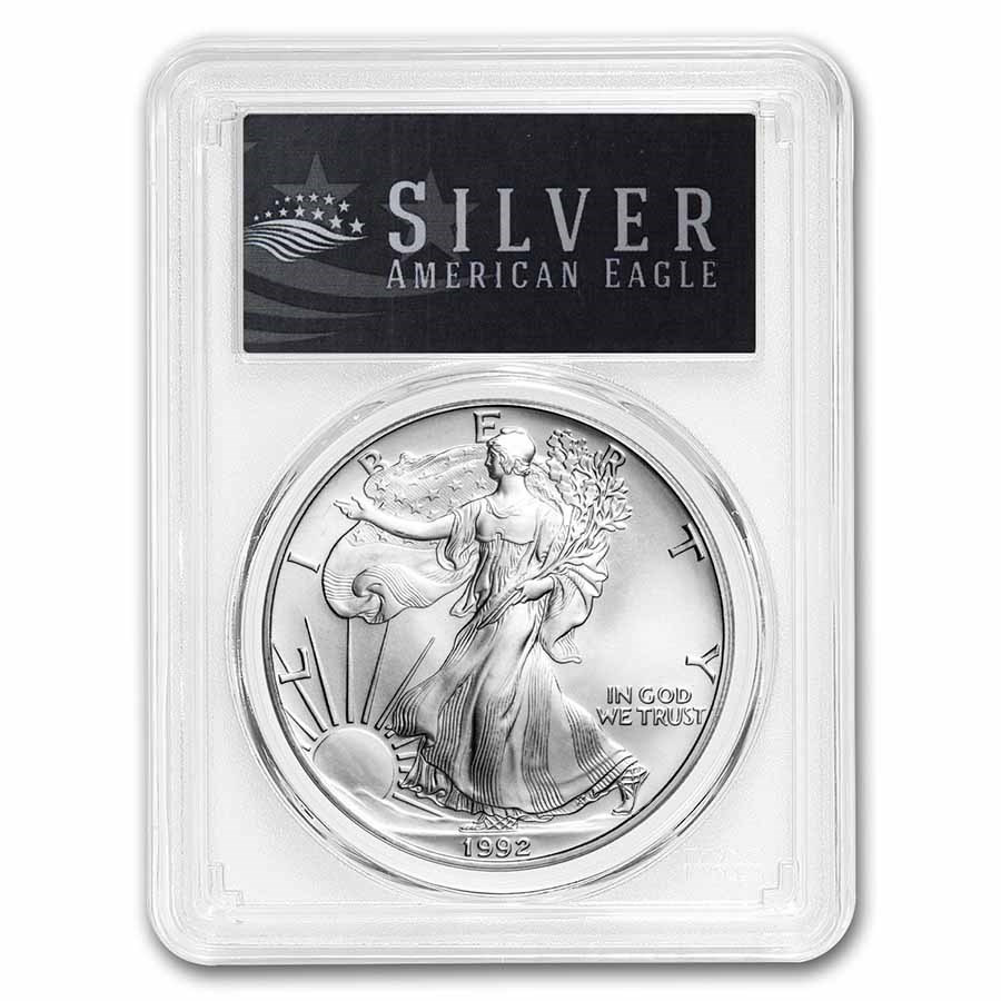 1992 American Silver Eagle MS-69 PCGS (Black Label)