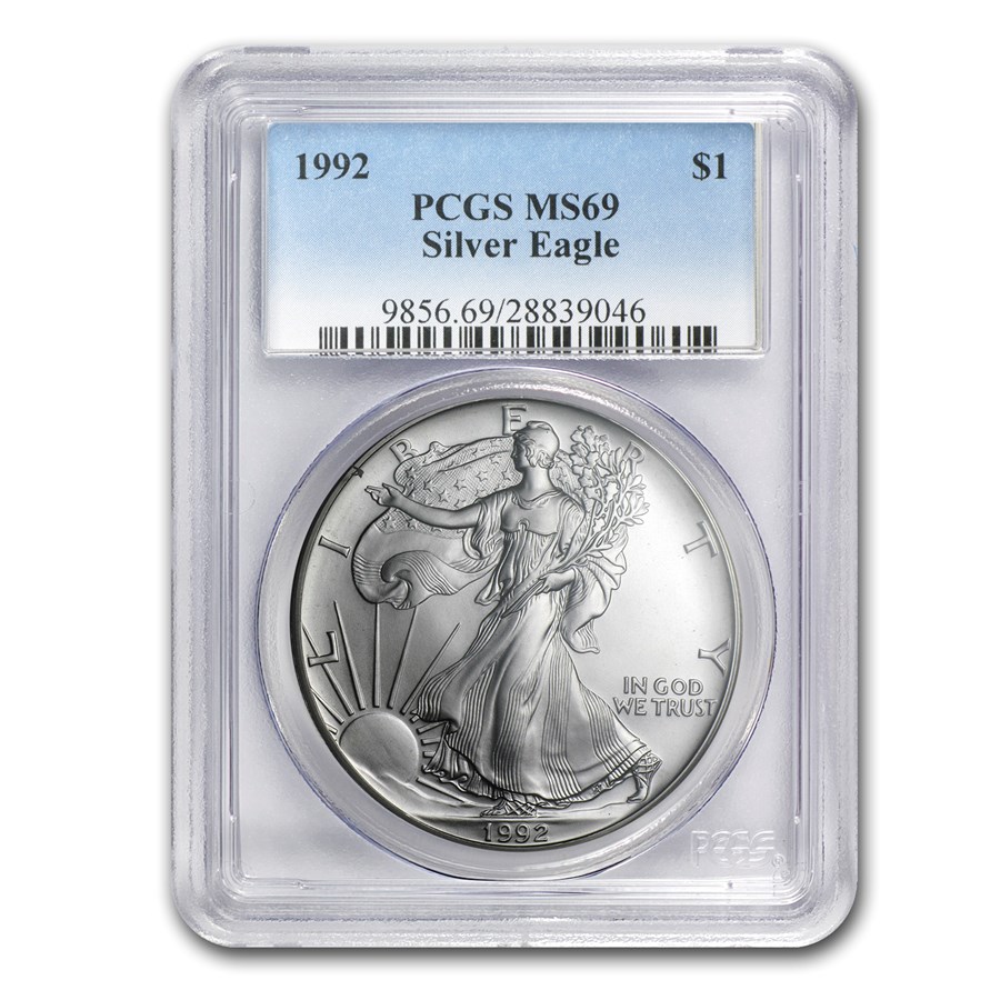 1992 American Silver Eagle MS-69 PCGS