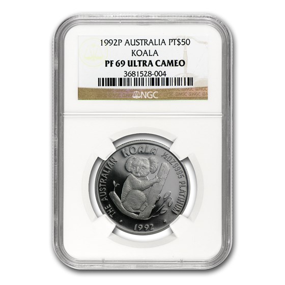 1992 Australia 1/2 oz Proof Platinum Koala PF-69 NGC UC