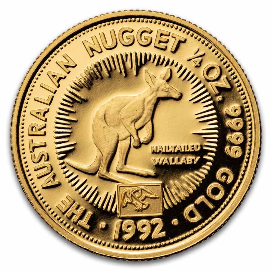 1992 Australia 1/4 oz Gold Nugget BU