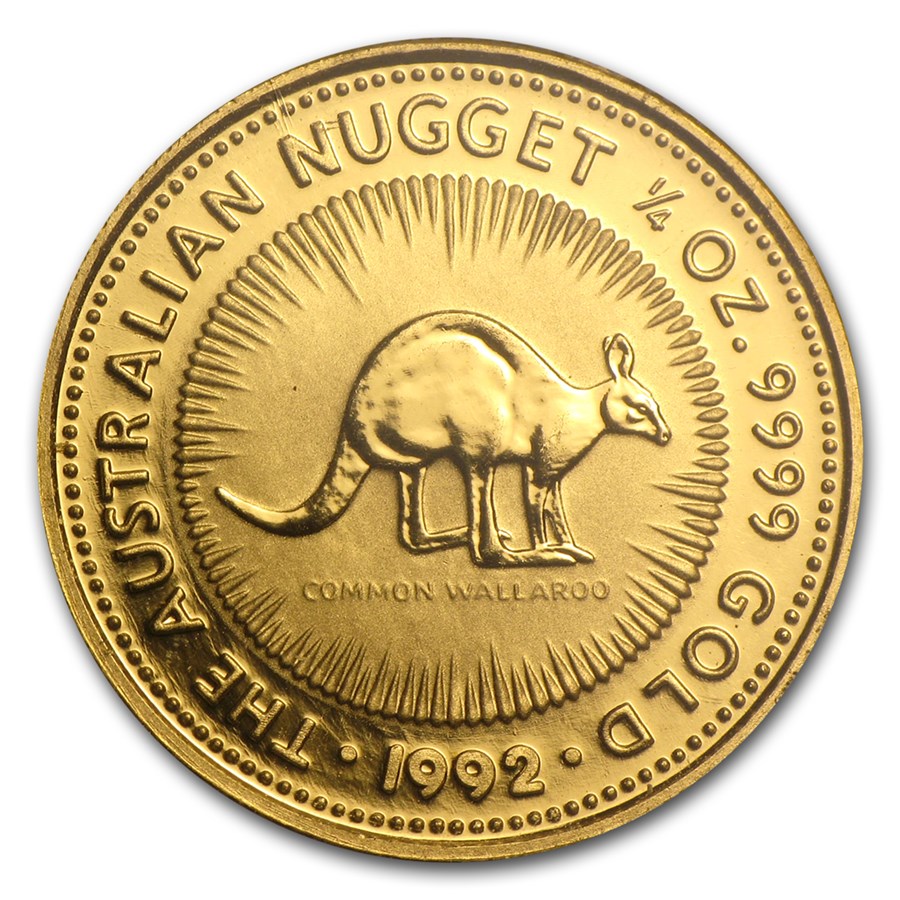 1992 Australia 1/4 oz Gold Nugget BU