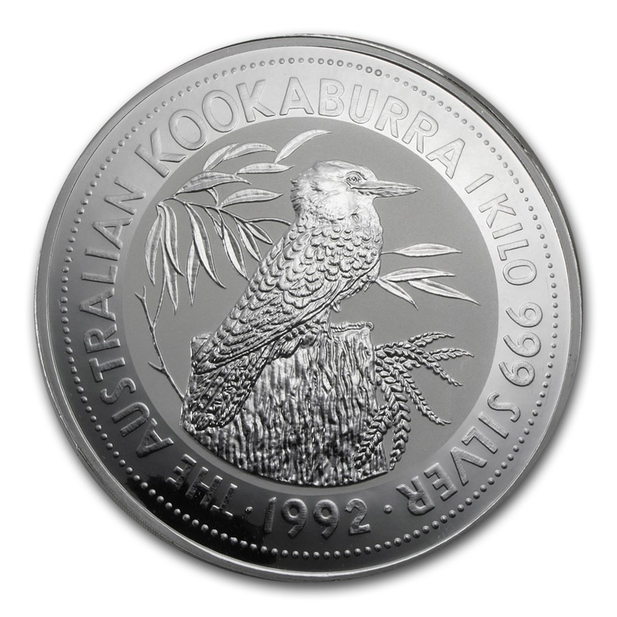 1992 Australia 1 kilo Silver Kookaburra BU