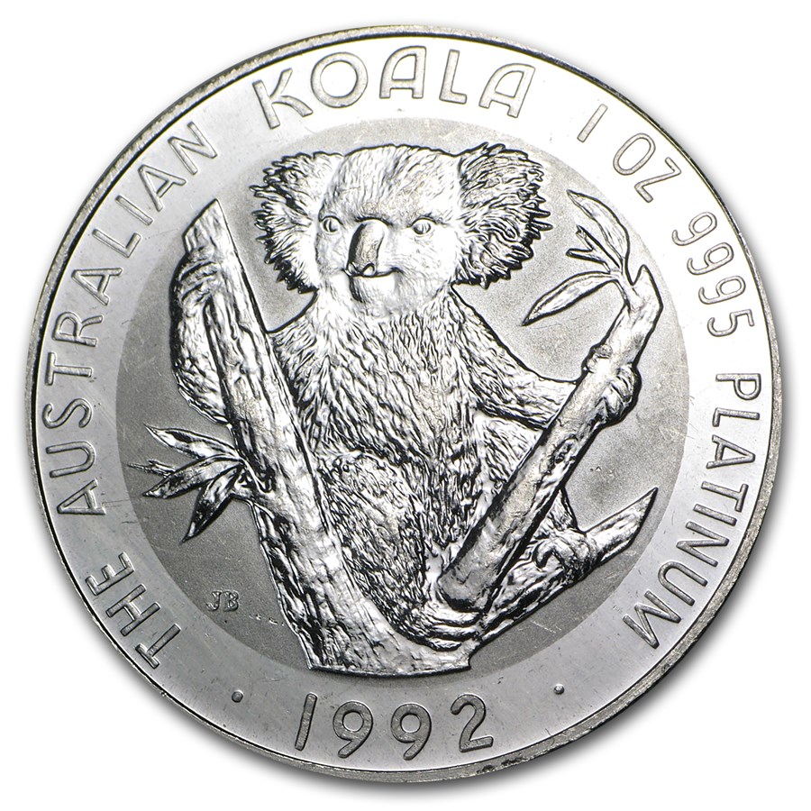 1992 Australia 1 oz Platinum Koala BU