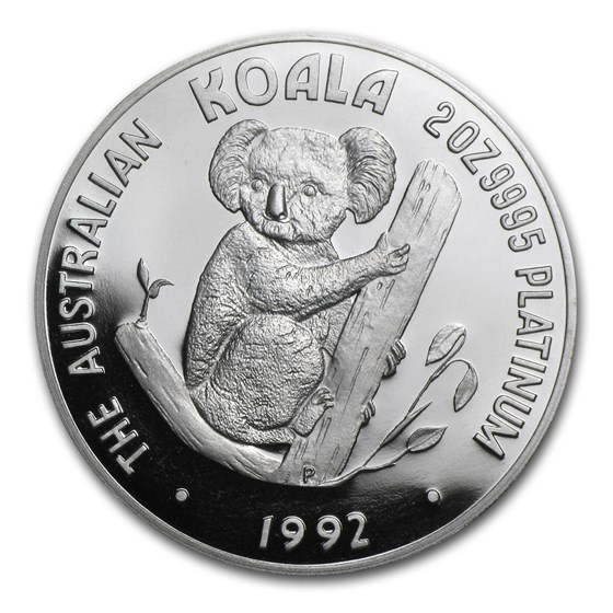 1992 Australia 2 oz Proof Platinum Koala (w/Box & COA) 1992 Australia 2 oz Proof Platinum Koala (w/Box & COA)