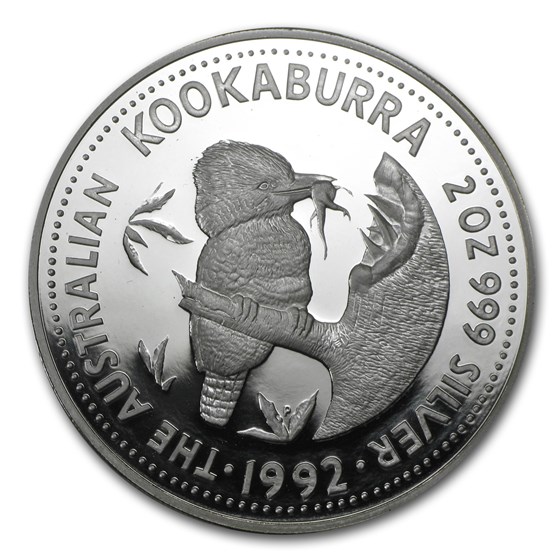 1992 Australia 2 oz Silver Kookaburra Proof 1992 Australia 2 oz Silver Kookaburra Proof