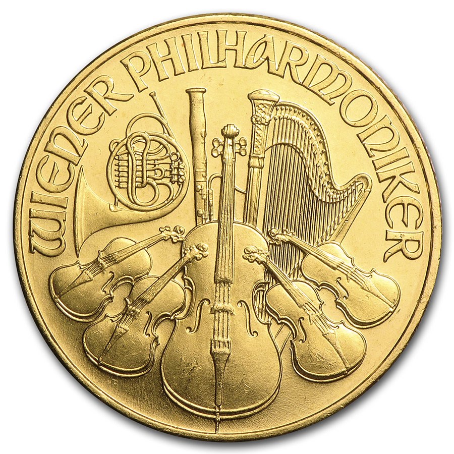 1992 Austria 1/4 oz Gold Philharmonic BU