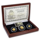 1992 Bahamas 4-Piece Gold/Silver Flamingos Proof Set