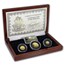 1992 Bahamas 4-Piece Gold/Silver Flamingos Proof Set