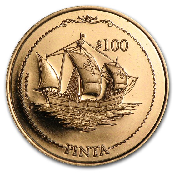 1992 British Virgin Islands Gold $100 Columbus Proof 1992 British Virgin Islands Gold $100 Columbus Proof