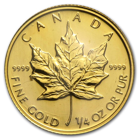 1992 Canada 1/4 oz Gold Maple Leaf BU 1992 Canada 1/4 oz Gold Maple Leaf BU
