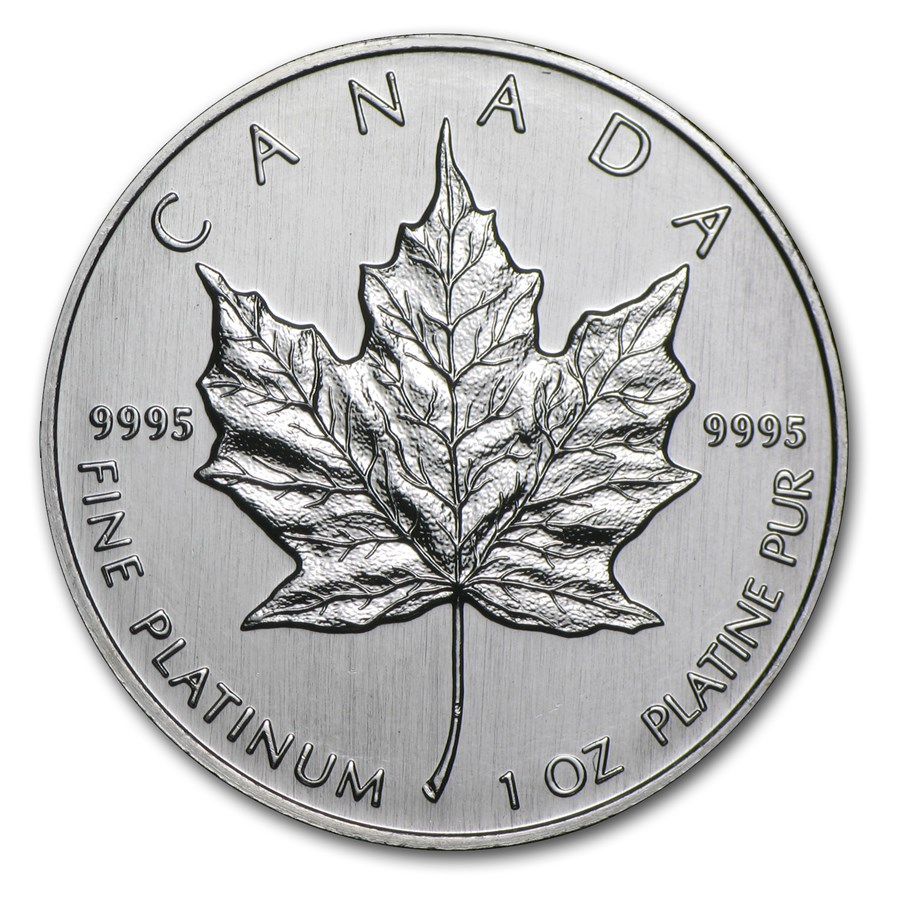1992 Canada 1 oz Platinum Maple Leaf BU