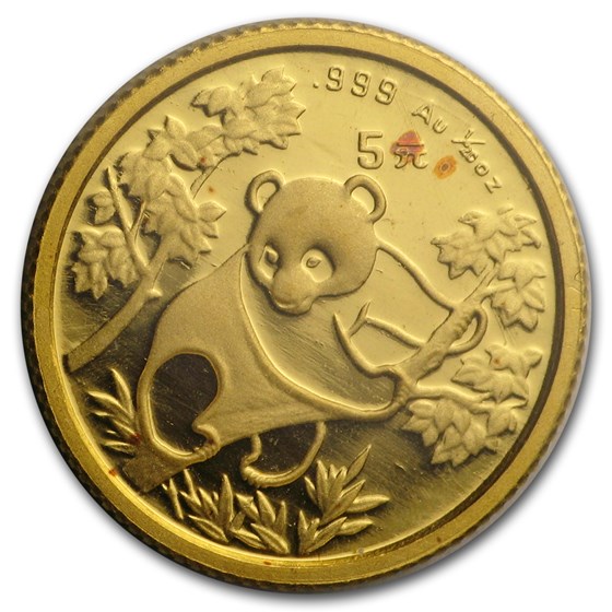 1992 China 1/20 oz Gold Panda BU (Sealed)