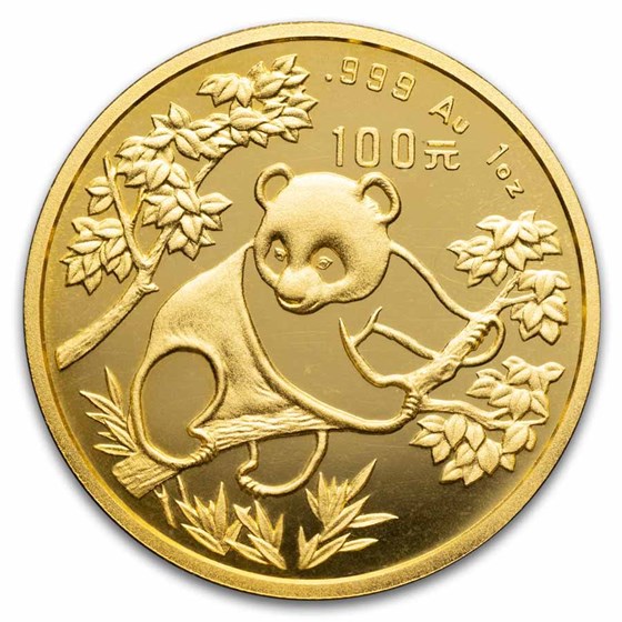 1992 China 1 oz Gold Panda Small Date BU (In Capsule) 1992 China 1 oz Gold Panda Small Date BU (In Capsule)