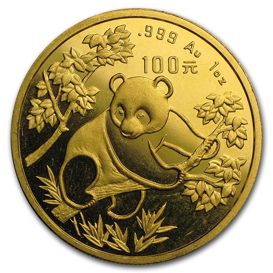 1992 China 1 oz Gold Panda Small Date BU (In Capsule) 1992 China 1 oz Gold Panda Small Date BU (In Capsule)