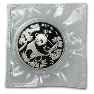1992 China 1 oz Silver Panda Proof (Sealed)