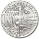 1992-D Columbus Quincentenary $1 Silver Commem BU (Capsule Only)