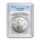 1992-D Columbus Quincentenary $1 Silver Commem MS-69 PCGS