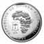 1992 Equatorial Guinea Silver 15000 Francos Elephants Proof