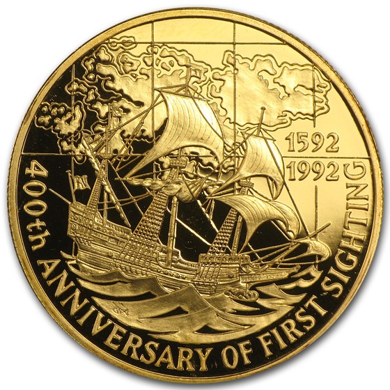 1992 Falkland Islands Gold 100 Pounds 1st Sighting Proof 1992 Falkland Islands Gold 100 Pounds 1st Sighting Proof