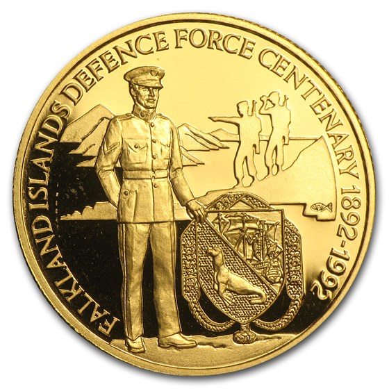 1992 Falkland Islands Gold 50 Pounds Proof 1992 Falkland Islands Gold 50 Pounds Proof