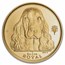1992 Gibraltar 1/2 oz Gold Royal Cocker Spaniel Proof