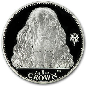 Buy 1992 Gibraltar Silver 1 Crown Proof (Cocker Spaniel) | APMEX