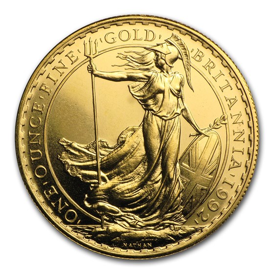 1992 Great Britain 1 oz Gold Britannia BU 1992 Great Britain 1 oz Gold Britannia BU
