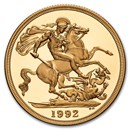 1992 Great Britain Gold £2 Double Sovereign Elizabeth II Proof