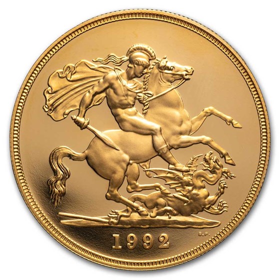 1992 Great Britain Gold 5 Pound Proof 1992 Great Britain Gold 5 Pound Proof